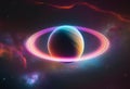 Viewing stars forming a vibrant, colorful circular ring.AI Generated Royalty Free Stock Photo