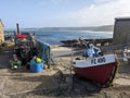 A fishing boat in Sennen Cove, Cornwall, England Royalty Free Stock Photo