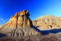 Early Morning Light on Hoodoos in Badlands Landscape along Grand Coulee Trail, Dinosaur Provincial Park, Alberta, Canada Royalty Free Stock Photo