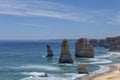 Morning light on the landmark Twelve Apostles along the Great Ocean Road in Victoria, Australia Royalty Free Stock Photo