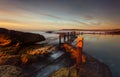 Morning light at Mahon rock pool Australia Royalty Free Stock Photo