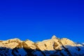 Morning light mountains with blue sky without clouds. Mountains in the Alps. Mountain scenery in winter. Grossglockner ountain in