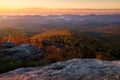Morning light over the Blue Ridge Mountains Royalty Free Stock Photo