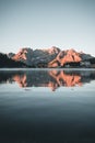 Morning light over Misurina Lake, Misurina, Dolomites, Italy Royalty Free Stock Photo