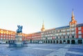 Morning Light at Plaza Mayor in Madrid , Spain Royalty Free Stock Photo