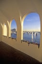 Morning light on the Via Casino and Avalon Harbor, Avalon, Catalina Island, California Royalty Free Stock Photo
