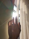 Morning light in window. The sun comes into the housÃÂµ. Royalty Free Stock Photo