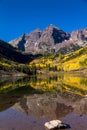 Morning at Maroon Bells Aspen CO Royalty Free Stock Photo