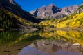 Morning at Maroon Bells Aspen CO Royalty Free Stock Photo