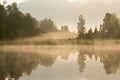 Morning at Matheson lake west coast south island New Zealand Royalty Free Stock Photo