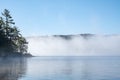 Morning Mist Drifting Over Lake of Two Rivers Royalty Free Stock Photo