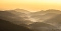 Morning mist landscape. Royalty Free Stock Photo