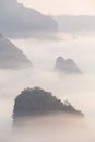 Morning Mist with Mountain Royalty Free Stock Photo