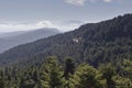 Morning mist in the mountains western Greece Royalty Free Stock Photo