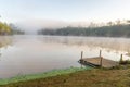 Morning mist over lake Royalty Free Stock Photo