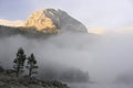 Morning mist over lake and mountains Royalty Free Stock Photo