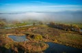 Morning mist river landscape Royalty Free Stock Photo