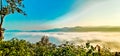 Stunning views of the land above the clouds. Lebak, Banten, Indonesia