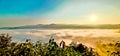 Stunning views of the land above the clouds. Lebak, Banten, Indonesia