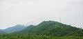 Morning Mist at Tropical Mountain Range, in the Kaeng Krachan na Royalty Free Stock Photo