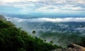 Morning Mist at Tropical Mountain Range,This place is in the Kaeng Krachan national park,Thailand Royalty Free Stock Photo