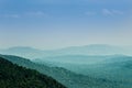 Morning Mist at Tropical Mountain Range Royalty Free Stock Photo