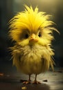 Morning Mood: The Inspiring Cuteness of a Yellow Bird with a Gan