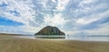 Morro rock on the Morro Bay Beach in California Royalty Free Stock Photo