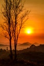 Morning mountain mist Royalty Free Stock Photo