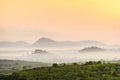 Morning mountain mist Royalty Free Stock Photo