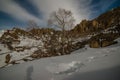 Morning in Mountains - Winter view of spiti valley, himachal pradesh, india Royalty Free Stock Photo