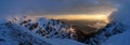 Morning mountaintop panorama Royalty Free Stock Photo