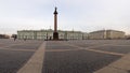Morning at Palace square in St. Petersburg. Spring. Russia. Royalty Free Stock Photo