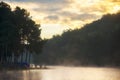 Morning in Pang Ung Lake,North of Thailand Royalty Free Stock Photo