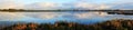 Morning panorama at the lake