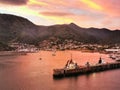 Morning panorama of a port town Picton of the South Island of New Zealand