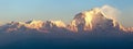 Morning panoramic view of Mount Dhaulagiri