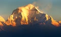 Mount Dhaulagiri morning panoramic view