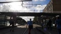Morning paris tramway Royalty Free Stock Photo