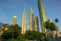 Morning in the Park near Petronas Twin Towers Royalty Free Stock Photo