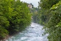 In the morning at Passer river in Meran