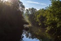 Morning photography of river in summer times