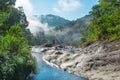 Morning prayer of the lonely wanderer in the mountains Vietnam. Royalty Free Stock Photo