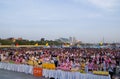 Morning Prayer at Sanam Luang in Bangkok Royalty Free Stock Photo