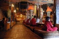 Morning Prayer in Thiksey monastary Leh Royalty Free Stock Photo