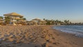 Morning on the Red Sea beach in Egypt. Royalty Free Stock Photo