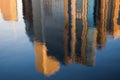 Morning reflection on Chicago buildings