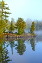 Morning Reflections on a Wildereness Lake Royalty Free Stock Photo