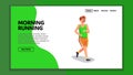 Morning Running Sport Healthcare Activity Vector