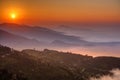 Morning at Sarangkot view point near Pokhara in Nepal Royalty Free Stock Photo